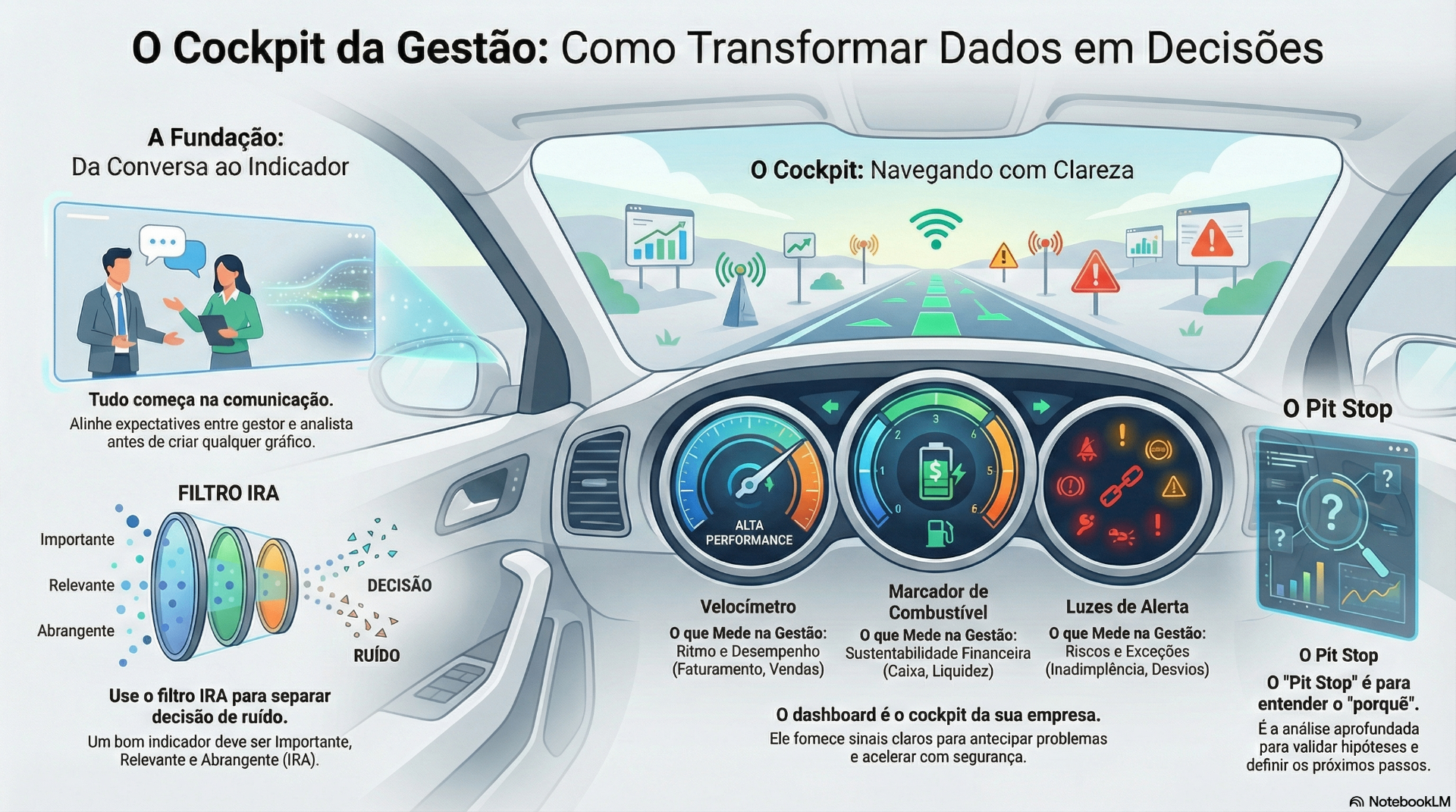 Capa do artigo: O Cockpit da Gestão: Como Transformar Dados em Decisões