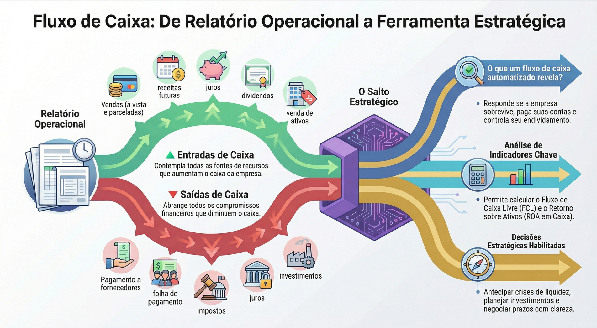 Capa do artigo: Fluxo de Caixa Automatizado: Como Transformar Dados Financeiros em Gestão Estratégica